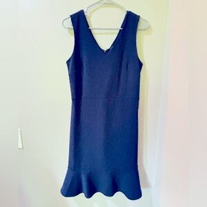 Calvin Klein Blue Sheath V-Neck Mini Dress